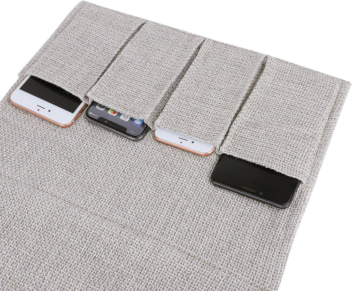 IPENNY Couch Sofa Armrest Organiser Chair TV Remote Holder Bed Storage Pocket Bag for Cellphone Tablet Notepad Book Magazines DVD Eyewears Drinker Snacks Holder Pouch