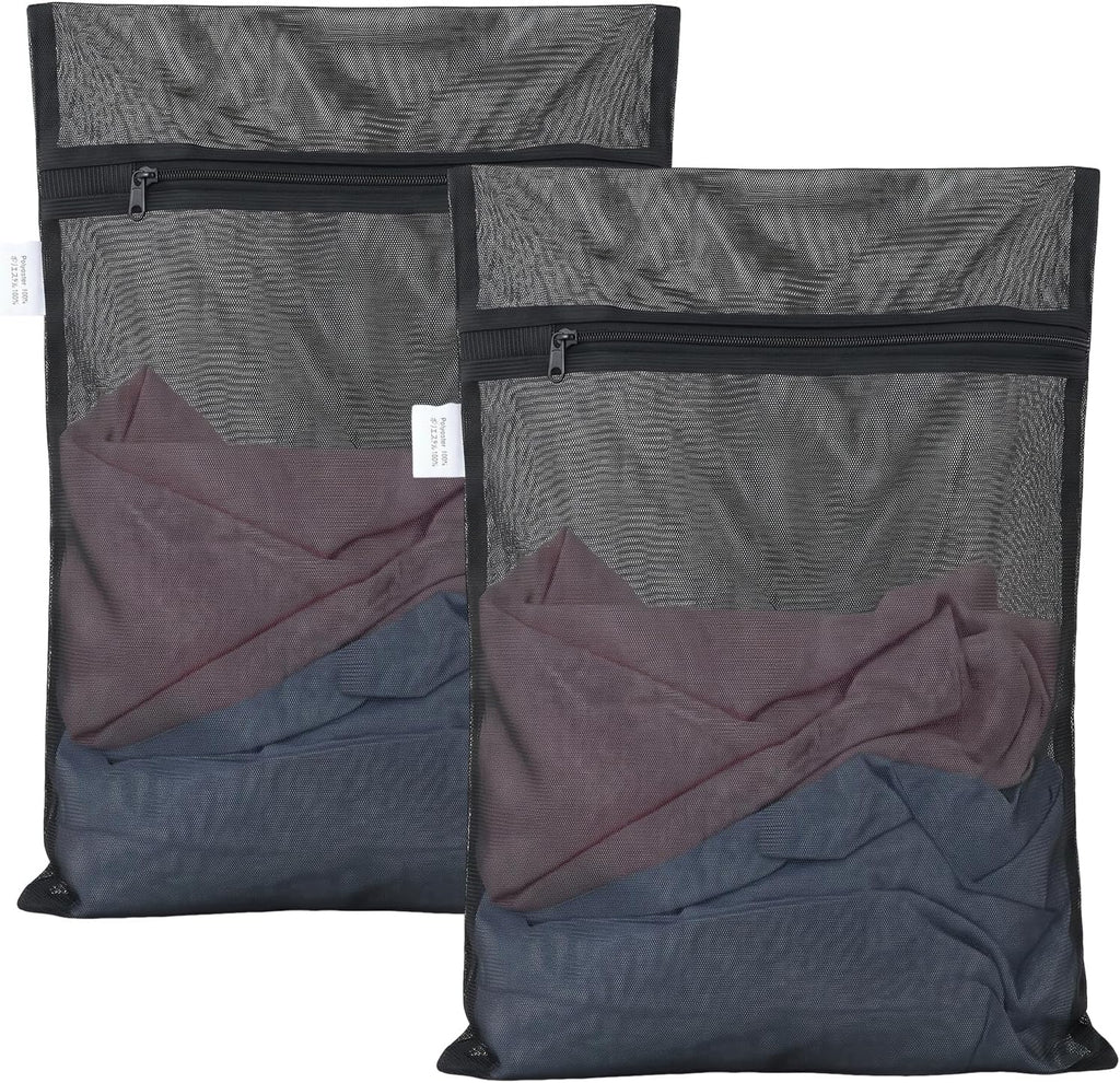 OTraki 2 Pack Mesh Laundry Bag for Delicates with 4 CM Elastic Band 12×16"