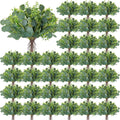 Yunsailing 100 Pcs Faux Eucalyptus Stems White Seed Green Artificial Leaves