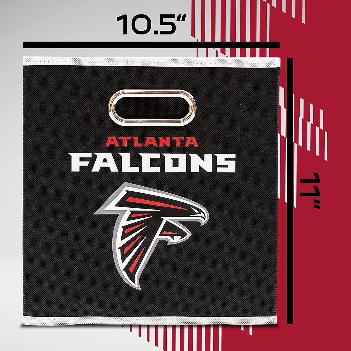 Franklin Sports NFL Atlanta Falcons Collapsible Storage Bin NFL Folding Cube Storage Container Fits Bin Organizers Fabric NFL Team Storage Cubes One Size (Pack of 6)