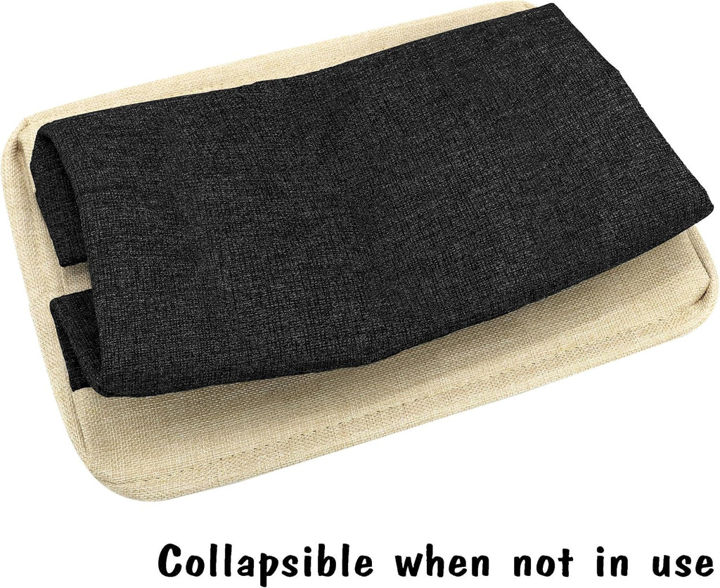PET ARTIST Dog Toy Basket, Large Collapsible, Black, M: 15"x11"x9"