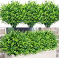 Bassion 24 Pcs Greenery Stems Fake Artificial Eucalyptus Plants Outdoors