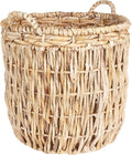 Household Essentials Brown Tall Round Wicker Storage Basket 19'' x 25''