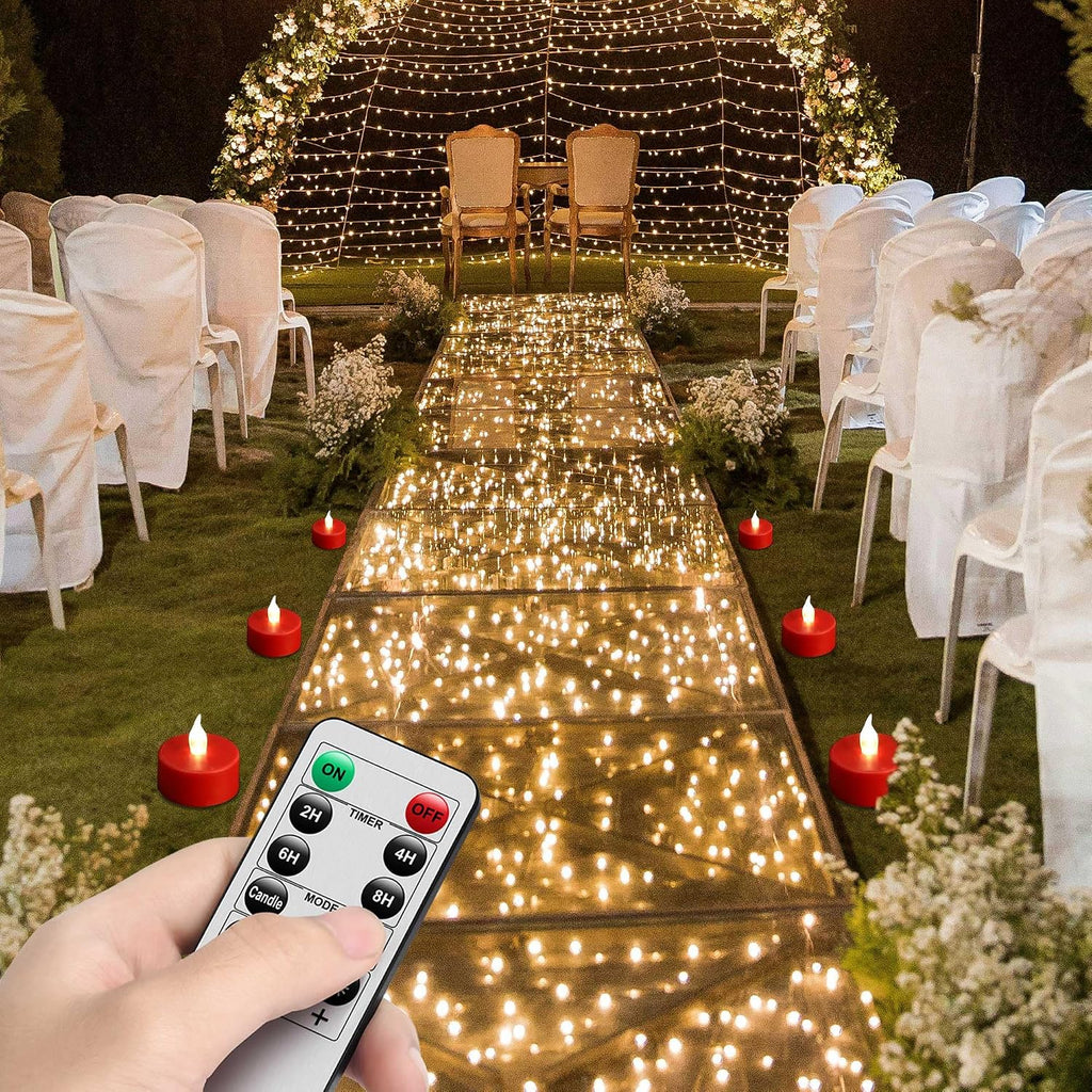 LED Tea Light Flameless Candles with Remote Control Flickering Tealight Long Lasting, Battery Operated with Timer for Halloween Home Decoration Seasonal &Festival Celebration Red (12pcs)