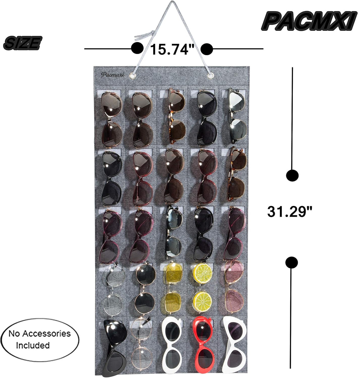 PACMAXI Wall Mounted Sunglasses Storage Organizer Sunglasses Display