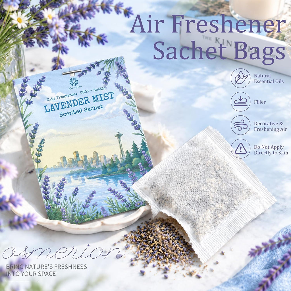 Scented Sachets for Drawers & Closets, 12 Scents Variety Pack