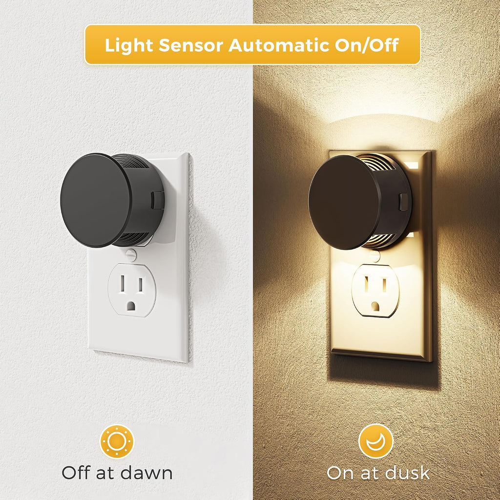 L LOHAS LED Night Lights Plug into Wall,[2-Pack] Plug in Night Light with