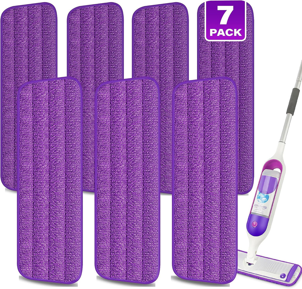 Washable Reusable Mop Pads for Swiffer PowerMop: Wet Mops Refills 7 Pack