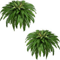 48In Artificial Boston Ferns Bush, Set of 2 Large Faux Ferns Plants, 67 Branches Fake Ferns for Home Living Room Decor, Indoor and Outdoor