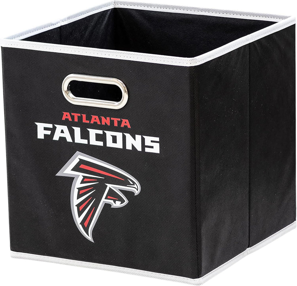Franklin Sports NFL Atlanta Falcons Collapsible Storage Bin NFL Folding Cube Storage Container Fits Bin Organizers Fabric NFL Team Storage Cubes One Size (Pack of 6)