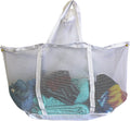 Large Soft Nylon Mesh Laundry Basket with Handles Portable and Collapsible For Dirty and Clean Laundry Home Travel College Dorm Also Ideal For Toys and Sporting Goods
