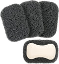 Soap Holder Pad，Soap Holder for Kitchen & Bathroom， Non-Slip Soap Lifting Pads for Soap Dish (Black)