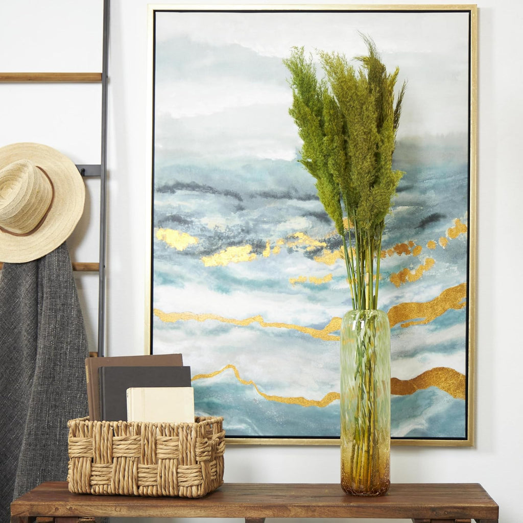 Deco 79 Dried Plant Pampas Home Decor Natural Foliage Natural Dried Foliage with Long Stems, Foliage for Decoration 2" x 1" x 35", Green