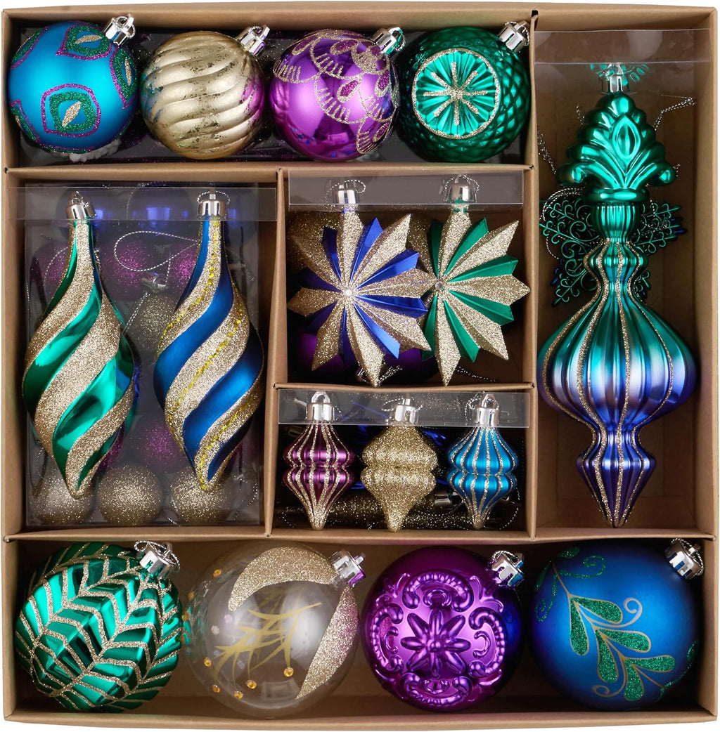 Valery Madelyn 80ct Christmas Ball Ornaments Tree Decorations Set