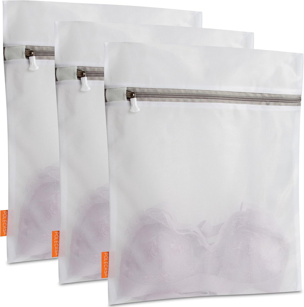Polecasa Mesh Laundry Bags 3 Pack, 12 x 16" Medium, Fine Mesh