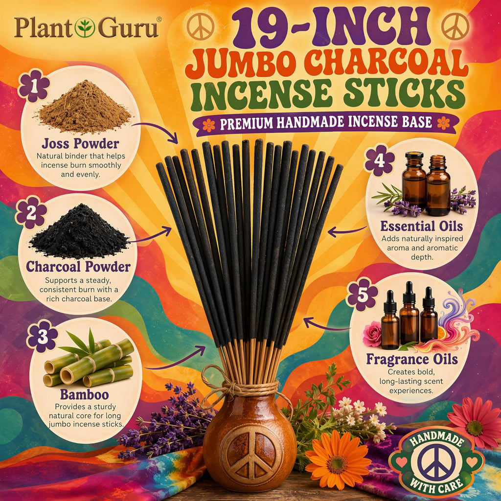 Lavender Exotic Incense Sticks Jumbo 19 Inch Long - Bulk 1 Bundle 27 to 30 Sticks - Natural 19" Extra Large with A Smooth Aroma that Burns for 3 to 4 Hours Each.