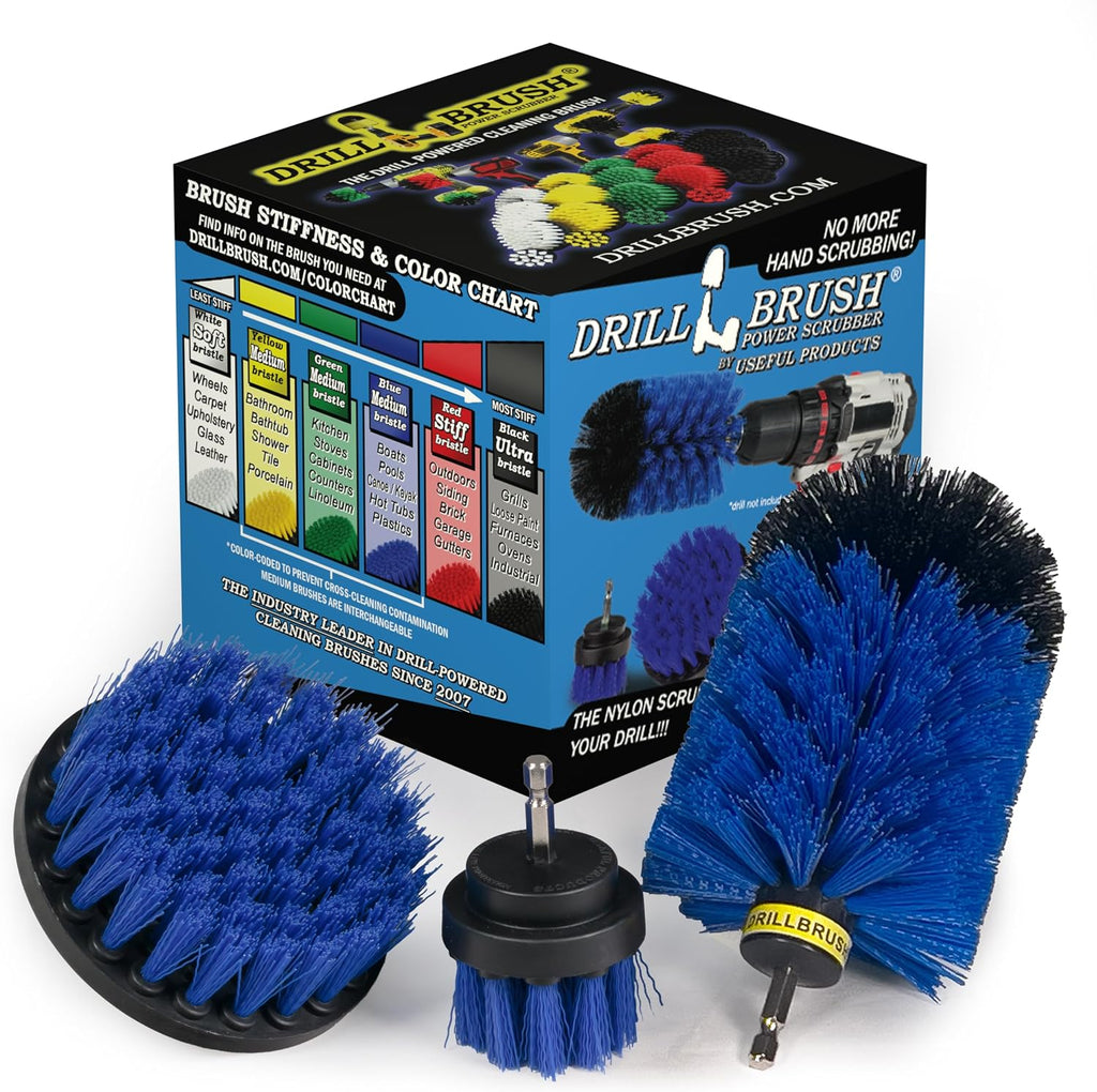 Pool Cleaner - Car Wash Detailing and Scrubbing Brush Kit - Boat Scrubber