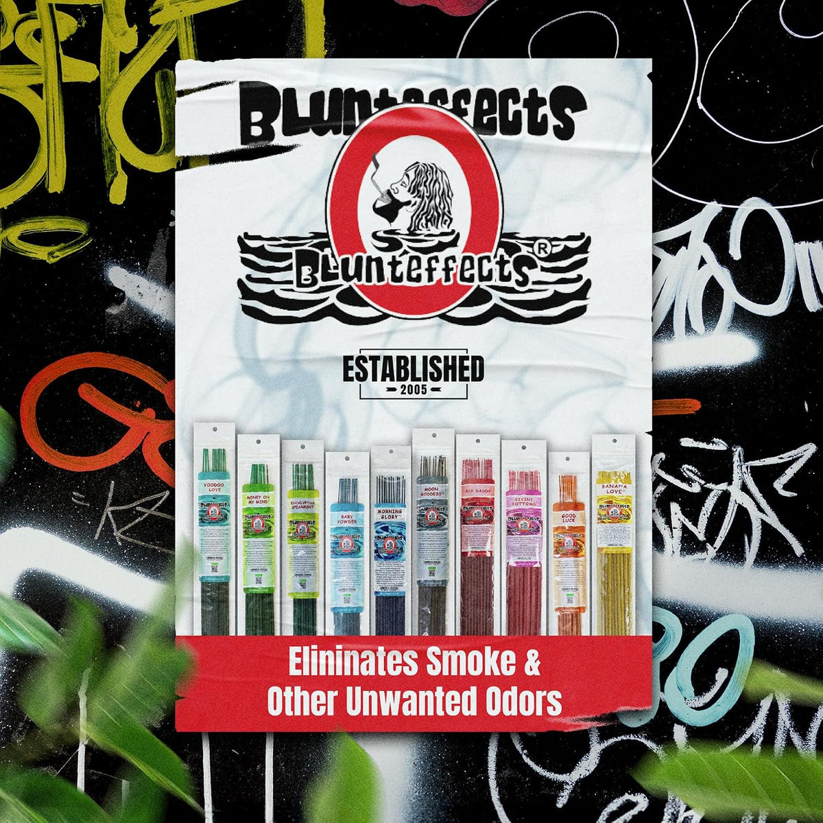 Blunteffects Hand-Dipped Incense Sticks 144-Pack, 12 Scents