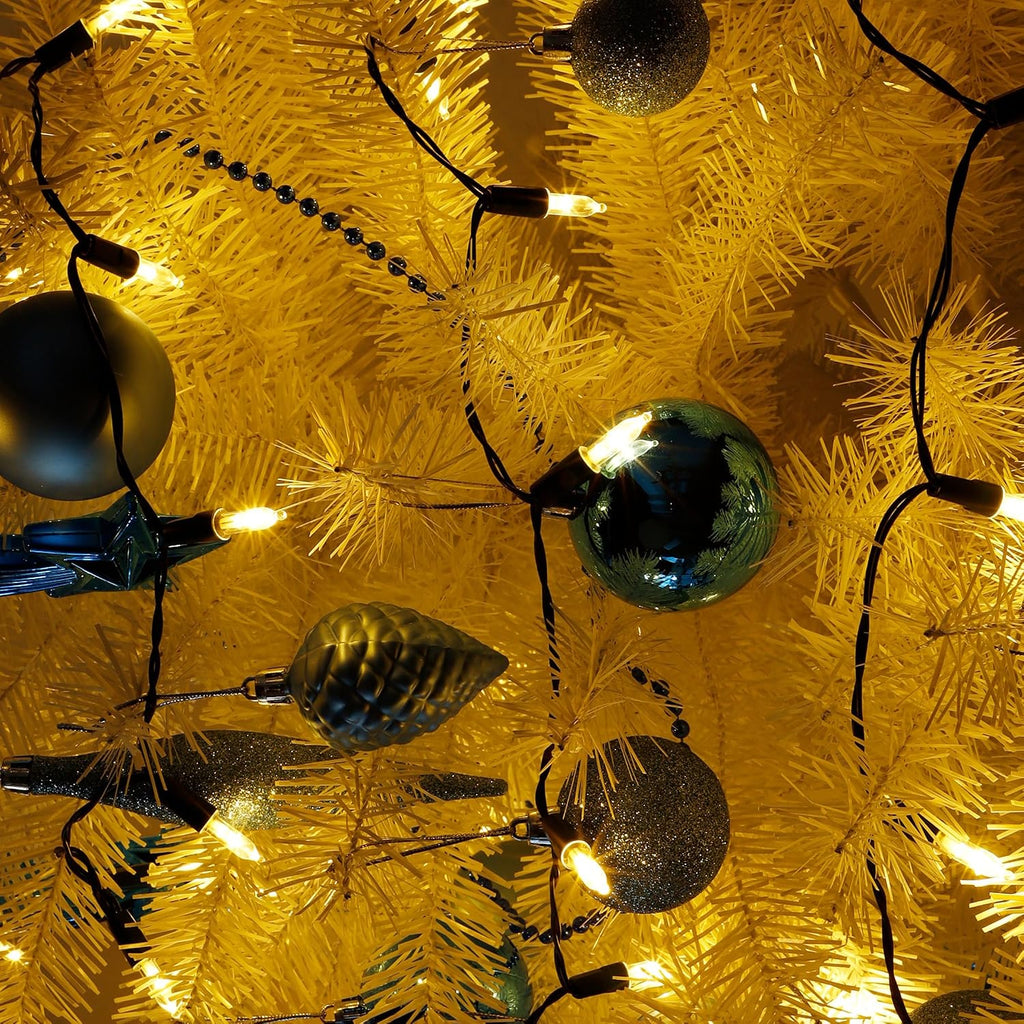 Joliyoou 16 Ft 50 LEDs Warm White Christmas String Lights