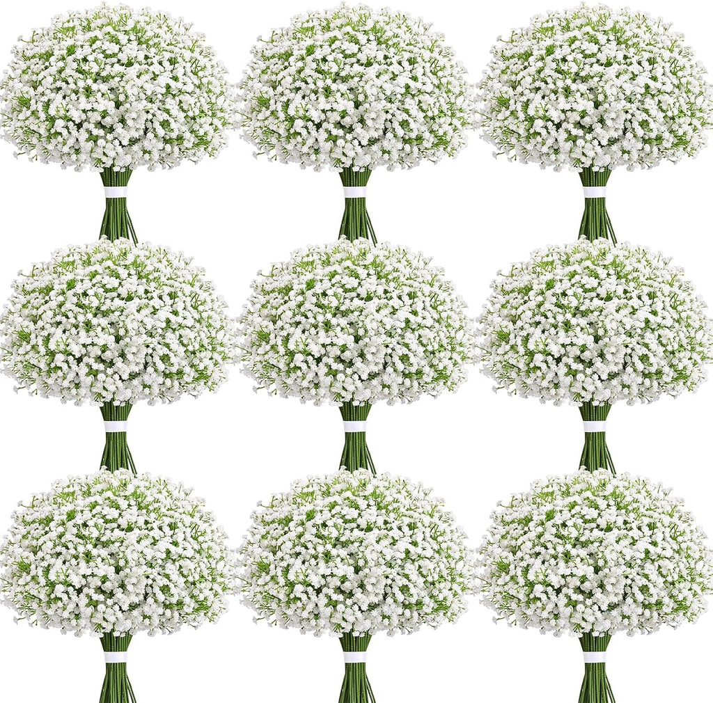 Elyum Babys Breath Artificial Flowers, 60 Pcs Baby Breath Flowers Fake Bulk