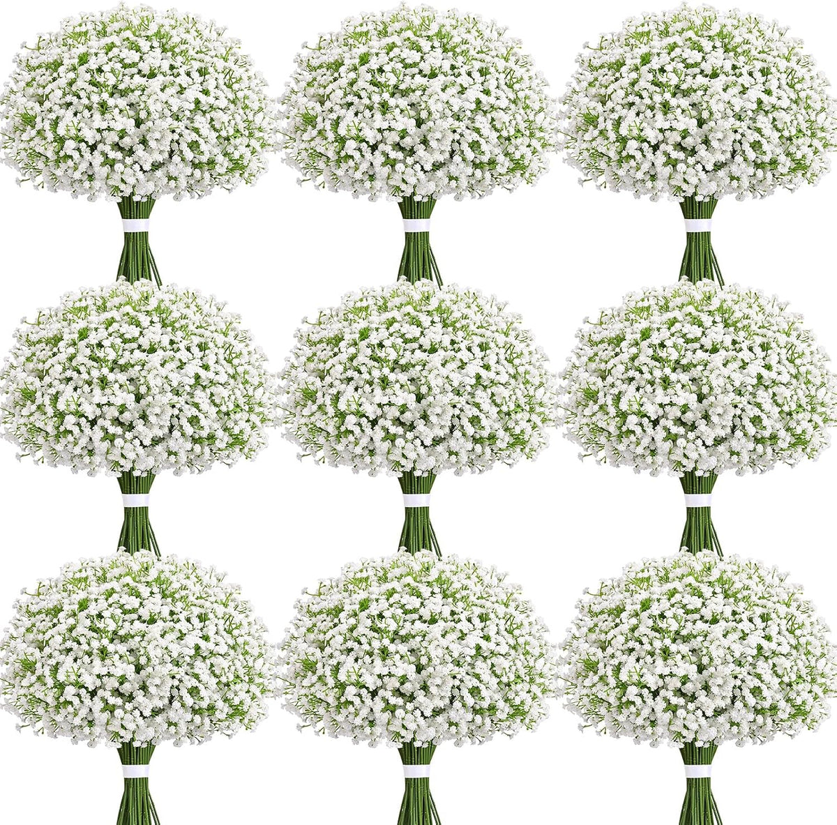 Elyum Babys Breath Artificial Flowers, 60 Pcs Baby Breath Flowers Fake Bulk