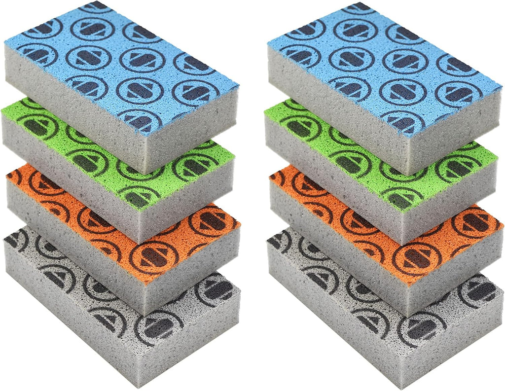 Skura Style Kitchen Dish Sponges 8 Pack, Odor Free Non-Scratch Scrub Pads