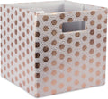 DII Collapsible Polyester Storage Cube, Honeycomb, Copper, Small