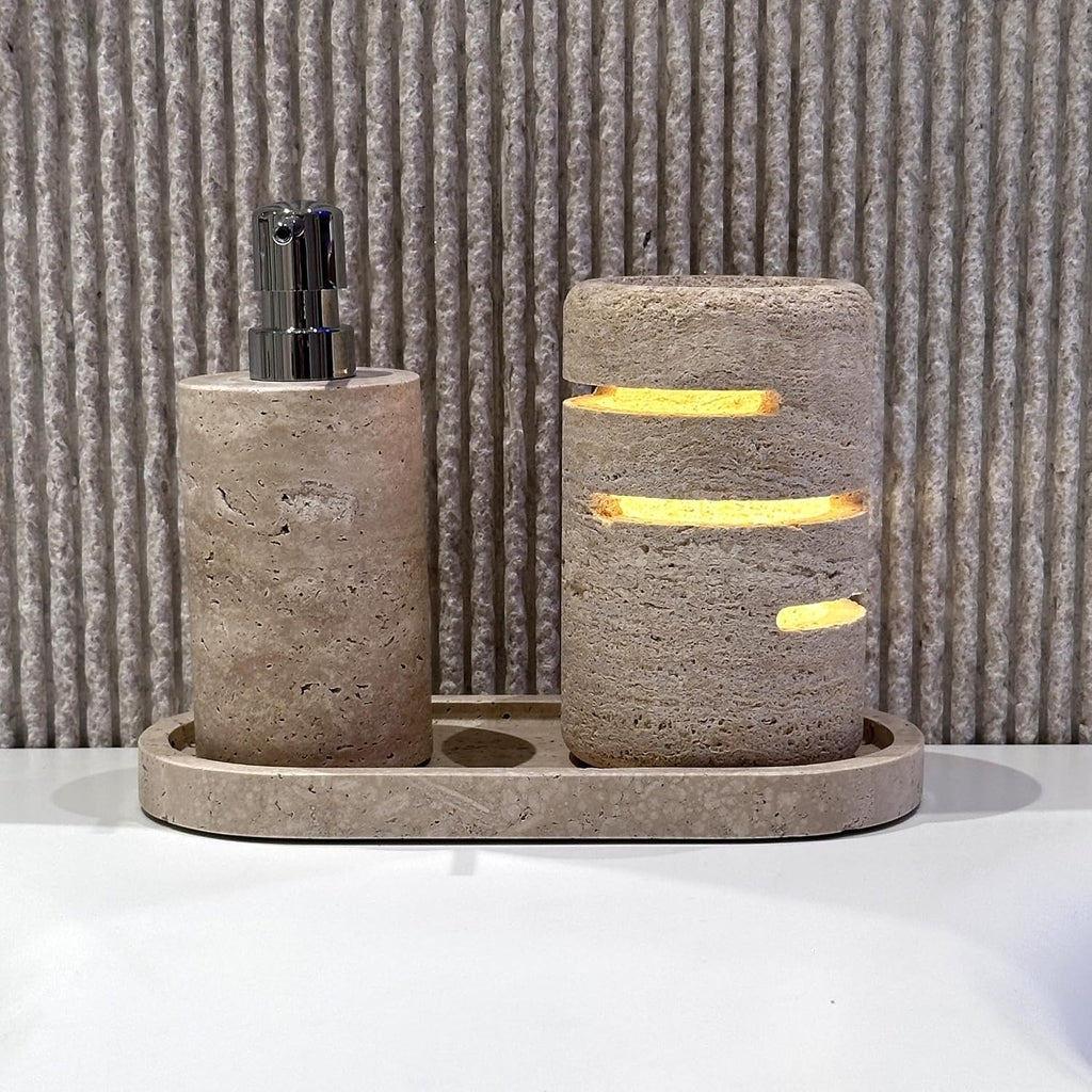 Marmor Marble Touch Lamp, Rechargeable Cordless Natural Stone Table Lamp