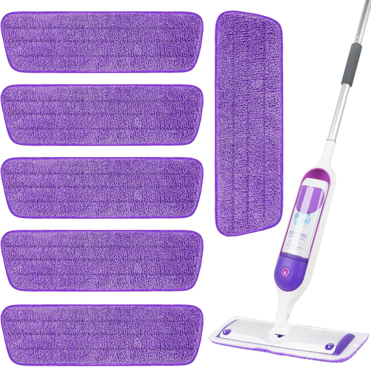 Microfiber Mop Pads 6 Pack for Swiffer PowerMop 13-15 Inch Washable