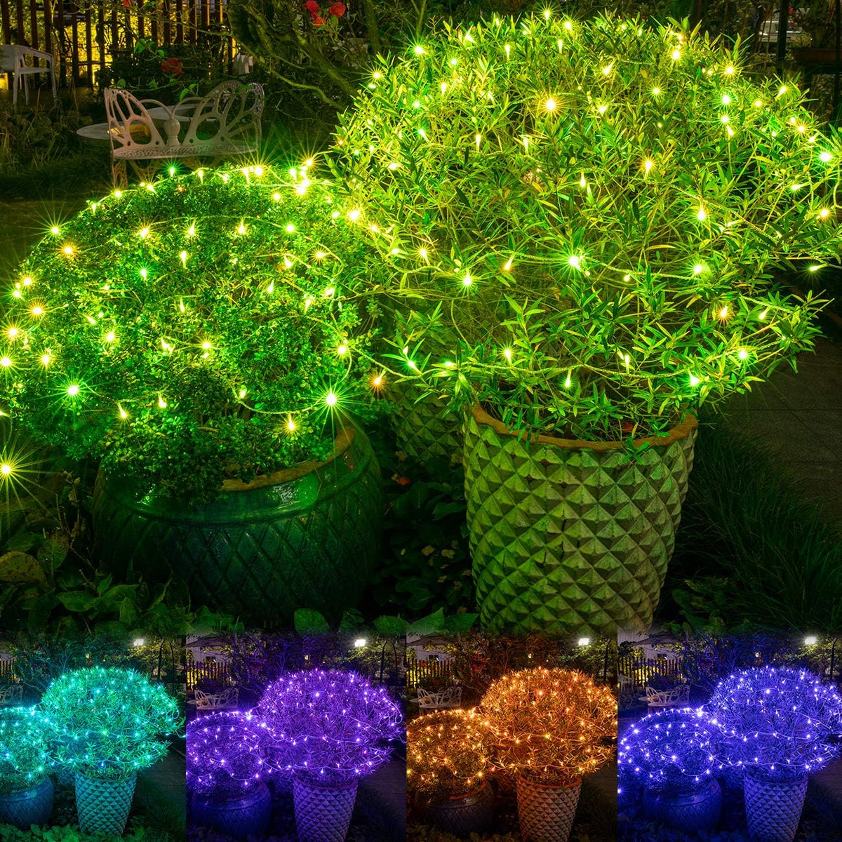 AWQ 66FT 200 LED Christmas String Lights Fairy Lights for Bedroom Decor RGB