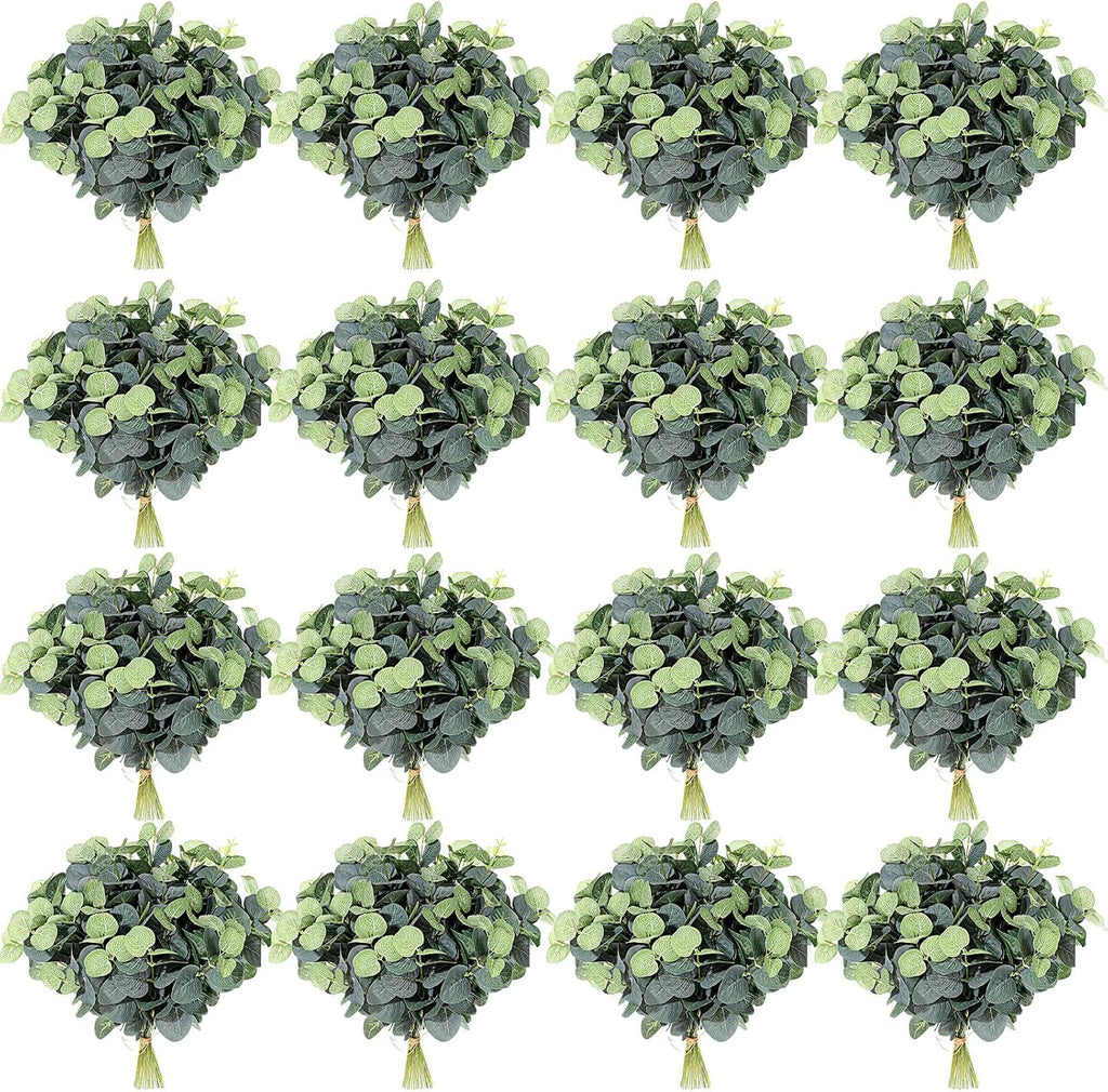 Tigeen 100 Pcs Artificial Eucalyptus Stems Tall 11.8 Inch Tall