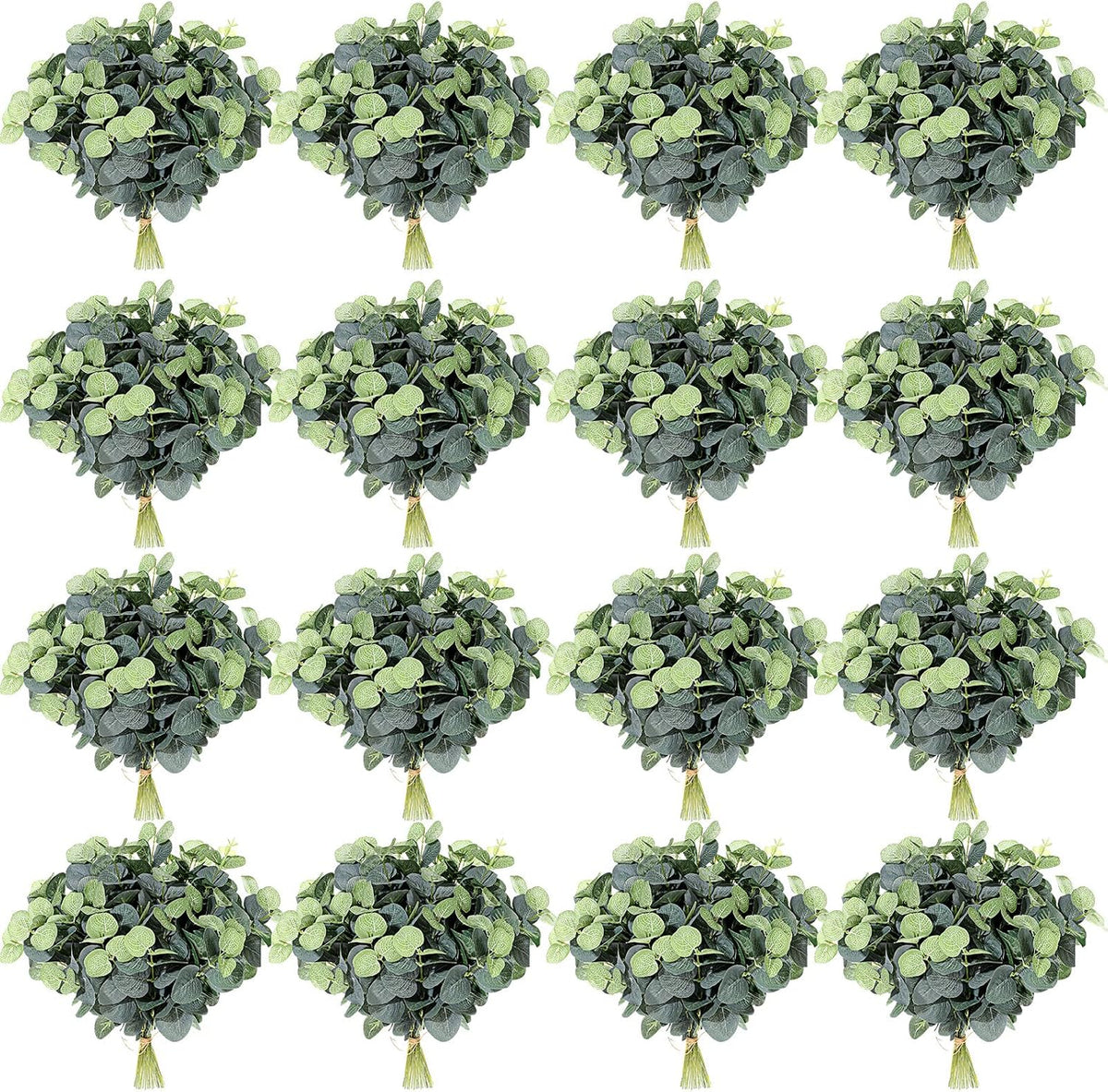 Tigeen 100 Pcs Artificial Eucalyptus Stems Tall 11.8 Inch Tall