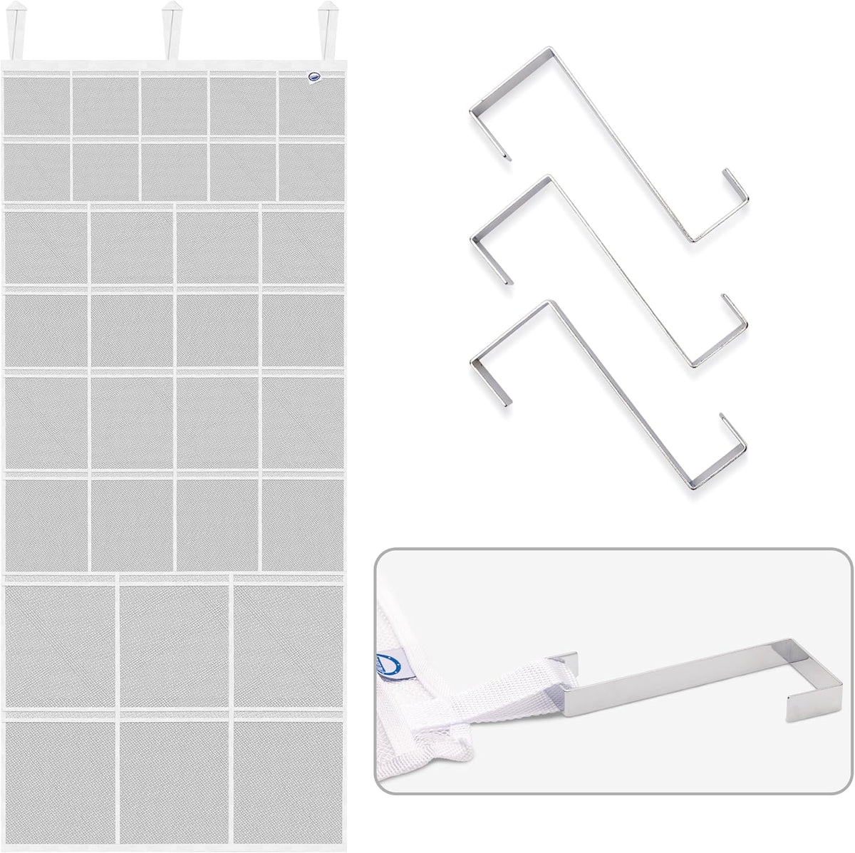 Cruise On Large Mesh Over-the-Door Hanging Organizer, 34 Pocket, 24x60 in