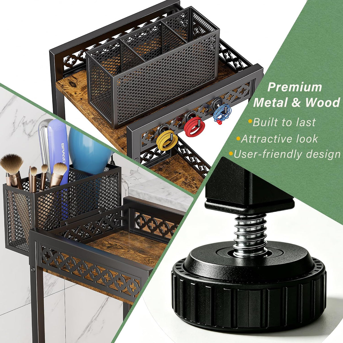Bathroom Organizers and Storage Shelf with Toilet Paper Holder