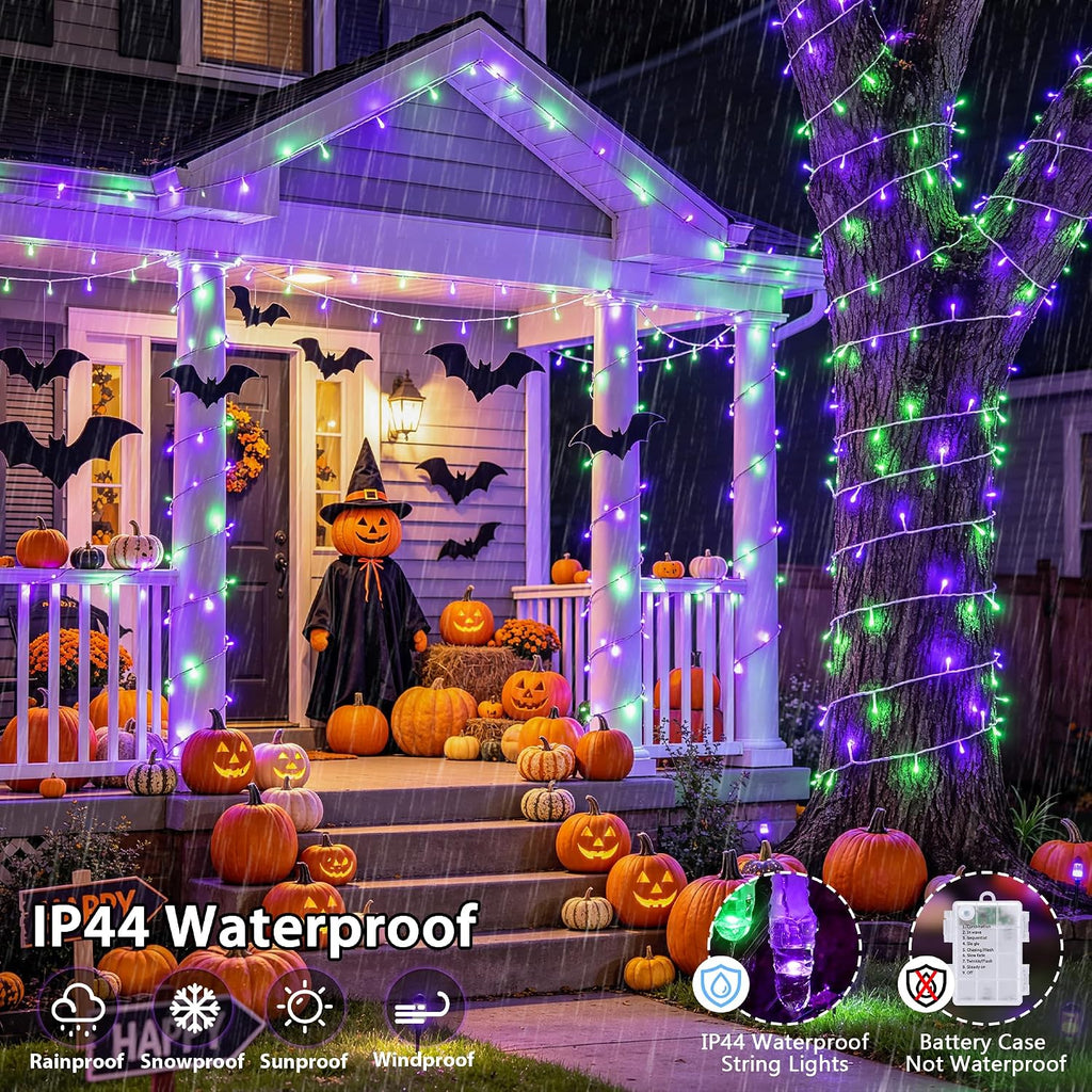 JMEXSUSS 33FT 100 LED Battery Operated Halloween Lights with Remote