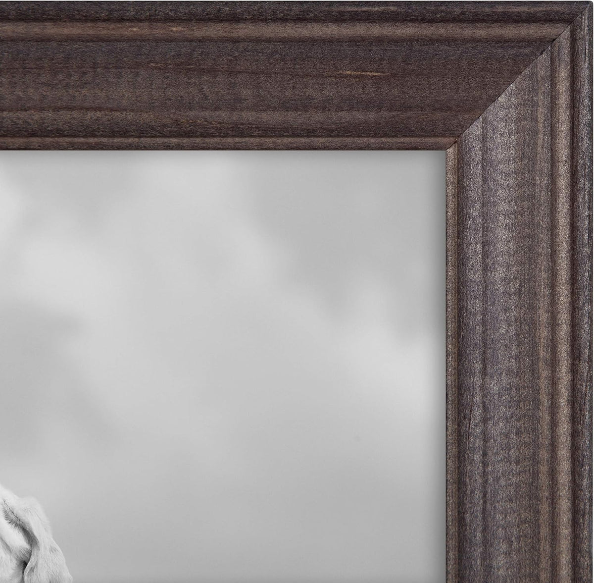 Kate and Laurel Bordeaux Gallery Frame Wall Kit, Set of 6 with Assorted Size Frames in 3 Different Finishes - Whitewash, Charcoal Gray, and Rustic Gray