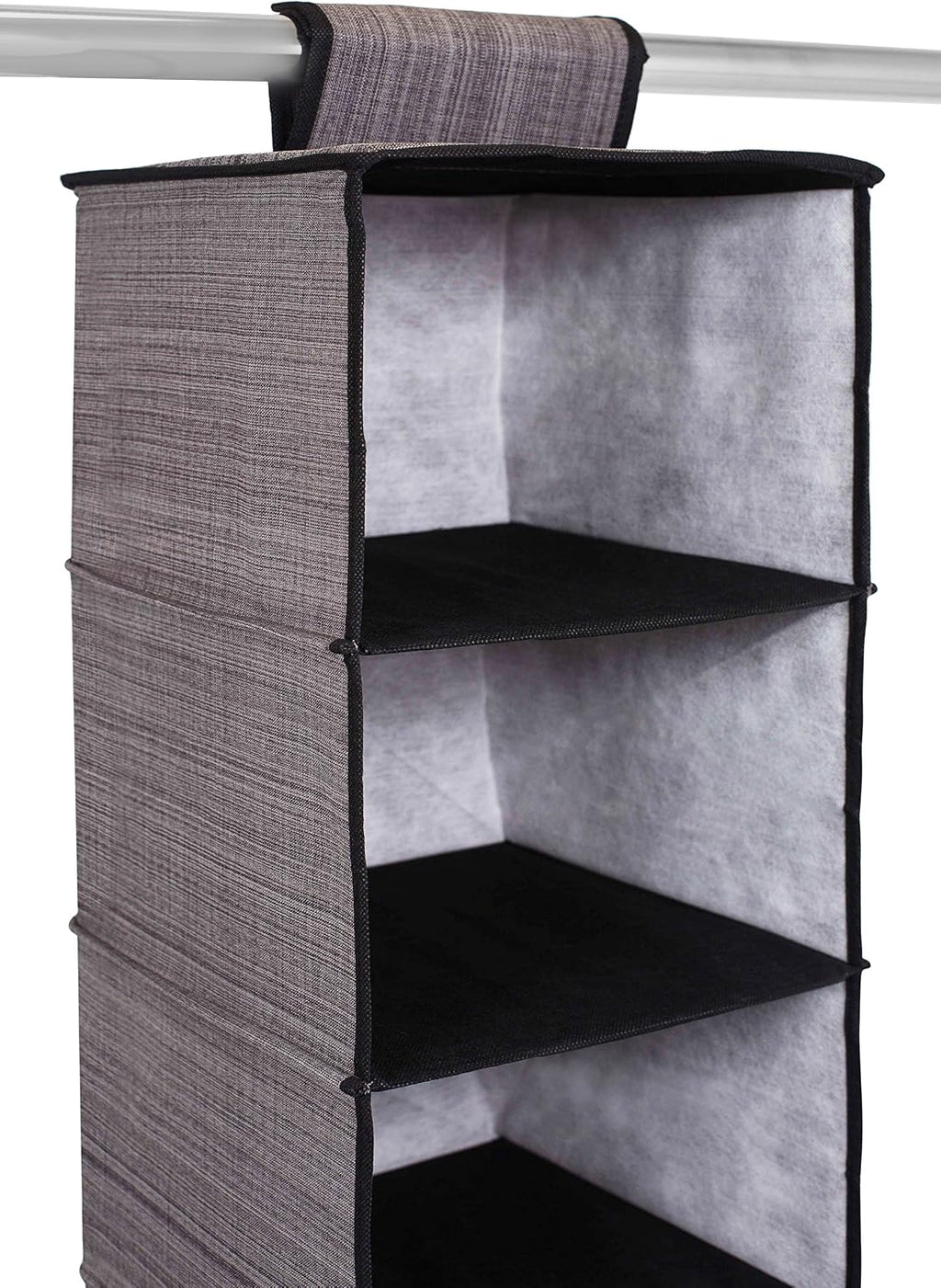 Internet's Best Hanging Closet Organizer - 6 Shelf - Clothing Sweaters Shoes Accessories Storage - Grey