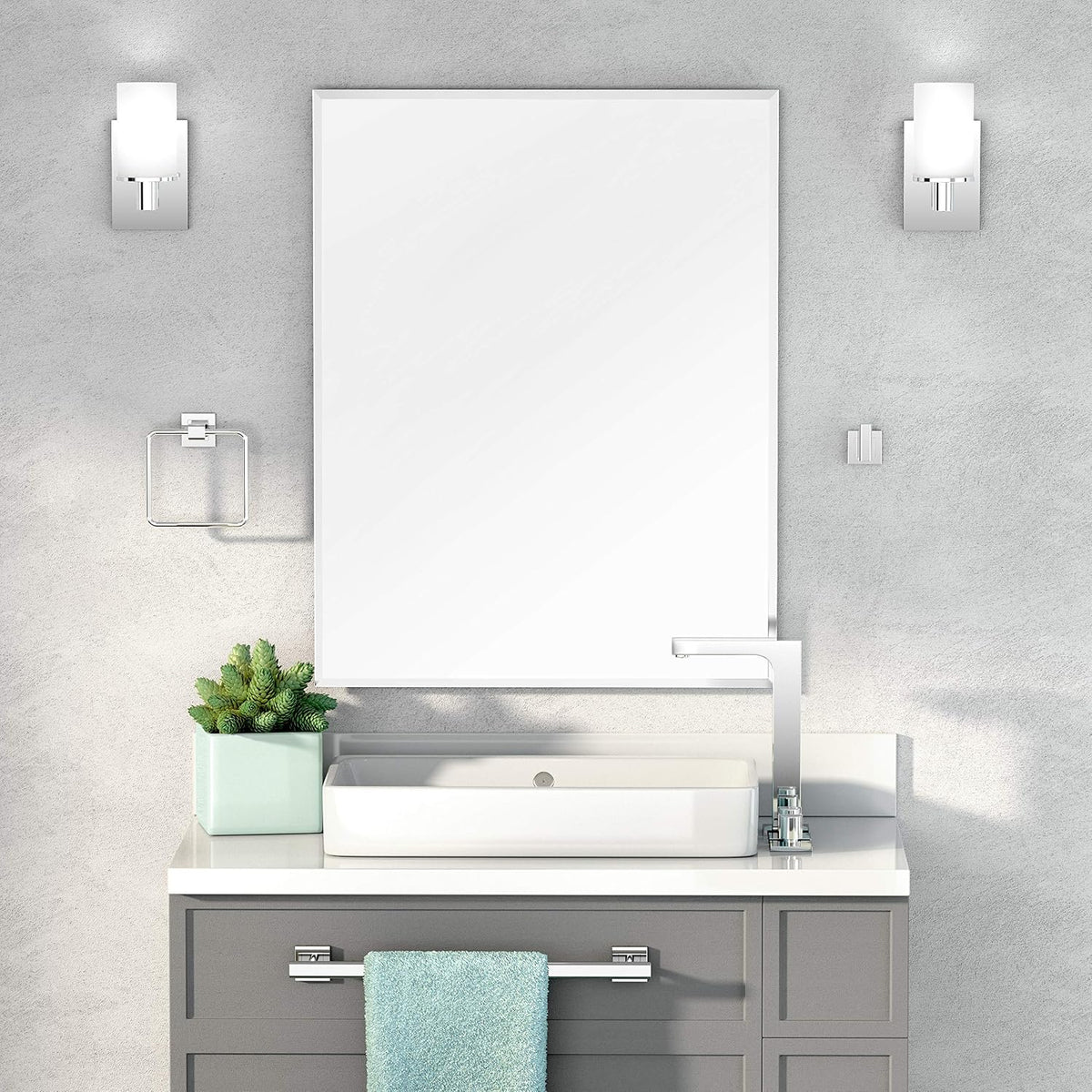 Gatco 4050 Elevate 24" Towel Bar, Chrome