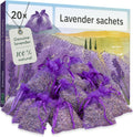 Inovida 20x Lavender Sachets - Stop Clothes Damage - Sachet Bags for Drawers, Closets, Wardrobe, Cars - 100% Natural Dried Flowers - Room Air Freshener, Closet Scent