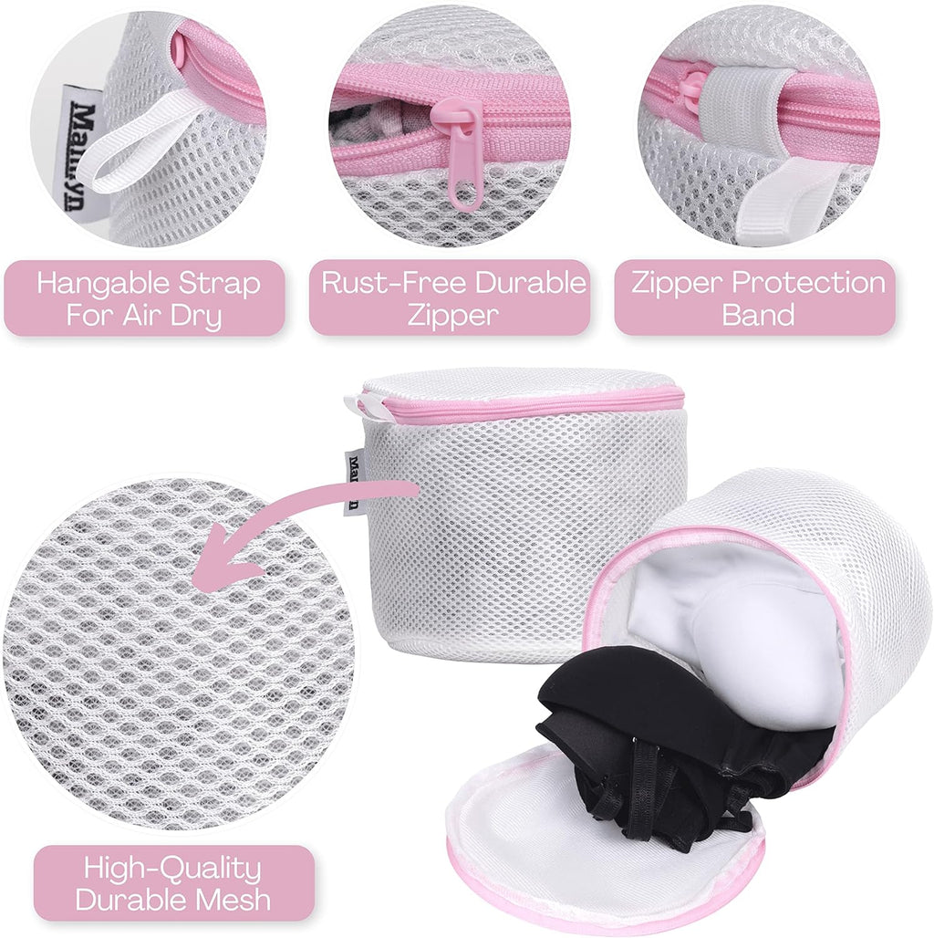 Mamlyn Mesh Bra Bags for Washing Machine, Lingerie wash Bags for Laundry (set of 2)