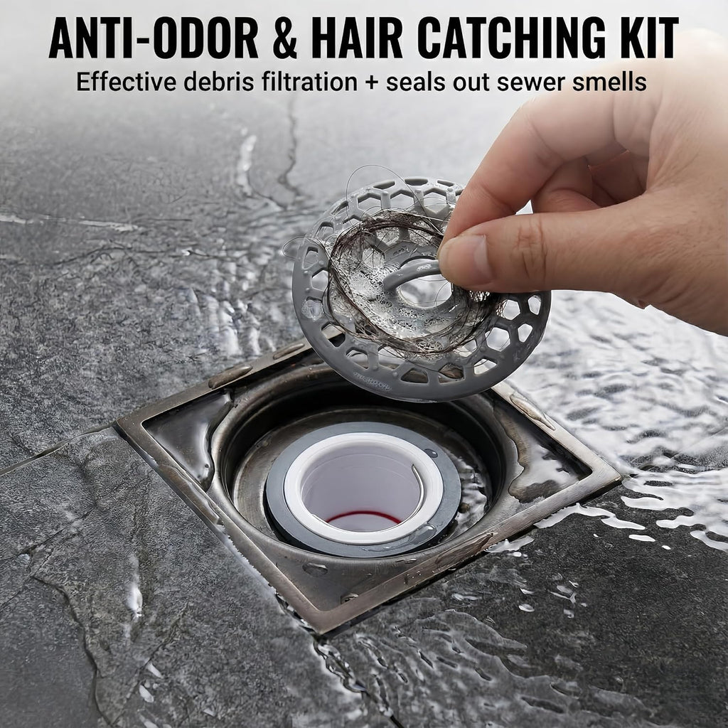 2-Inch Magnetic Shower and Floor Drain Seal with Hair Catcher