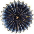 Metal Wall Flower Art Decor,13.6'' 3D Gradual Blue Floral Sculpture
