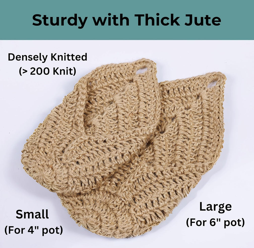 2 Pack Macrame Wall Plant Hanger for 4 inch, Wall Plant Basket