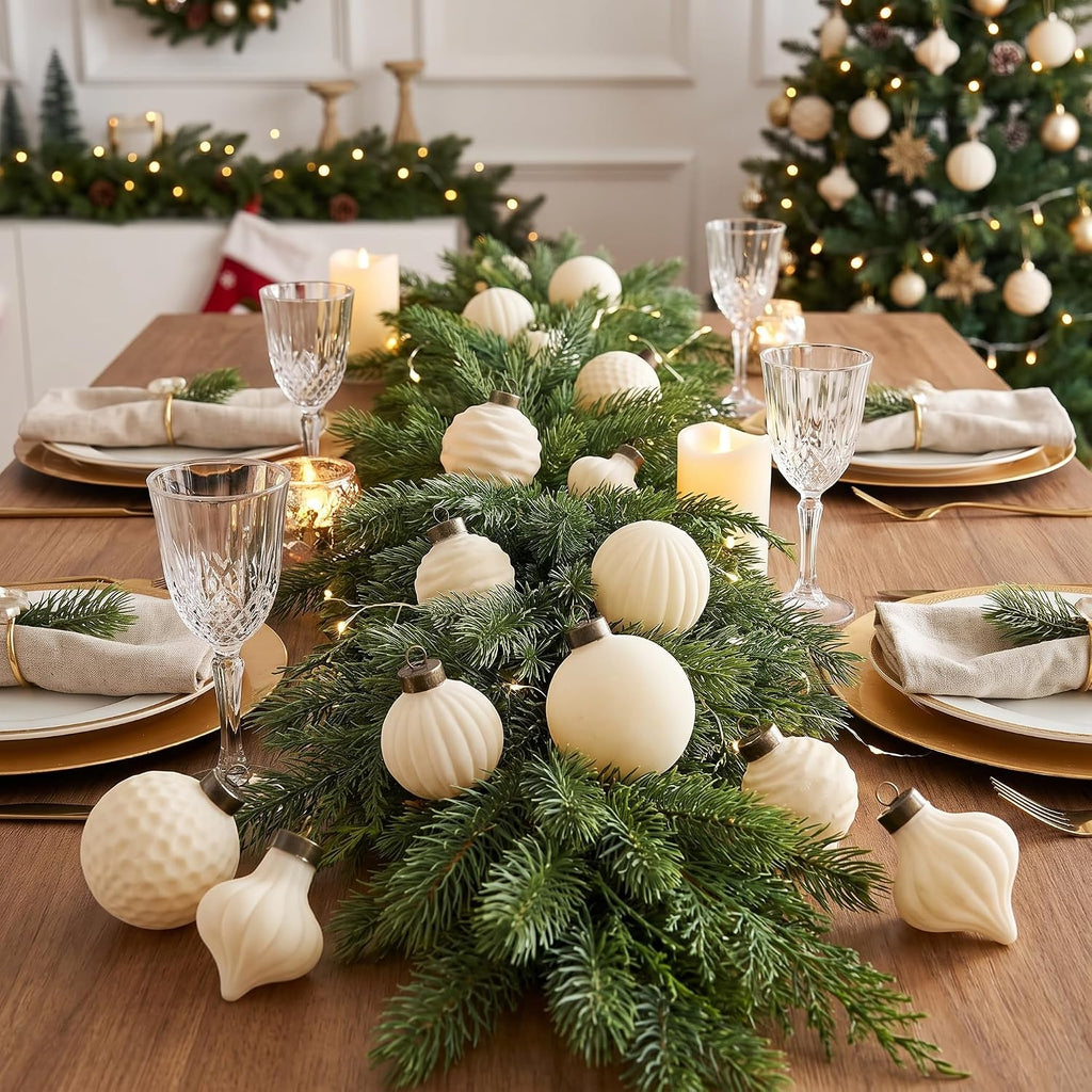 ZenNex Christmas Ornaments,25Pack Velvet Christmas Ball,Xmas Decor Beige