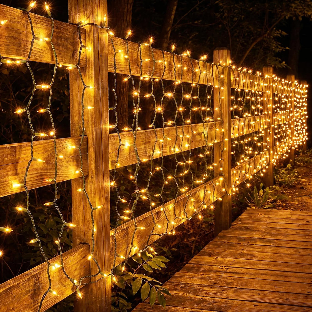BrizLabs Gold Christmas Lights 300 Count 69.6ft Incandescent String Lights