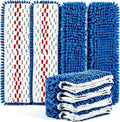 4 Pack Microfiber Flip Mop Refills,Compatible with O-Cedar Double Sided Mop Replace,Replacement Reusable Heads with Microfiber & Chenille for Dry/Wet Use,Machine Washable