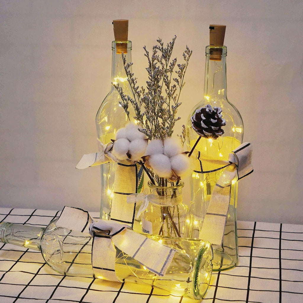 20 Pack 10 LED Wine Bottle Cork Lights, Fairy Mini String Lights Copper Wire, Battery Operated Starry Lights for DIY, Christmas, Halloween, Wedding, Party, Indoor&Outdoor (20 Pack, Warm White)