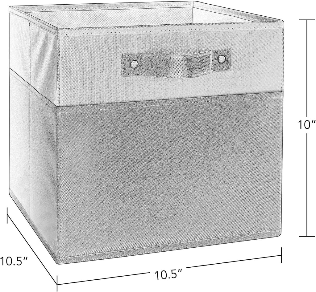RiverRidge Two-Tone Folding Storage Bins - 2-pack of 10in Tall Olive Cubes