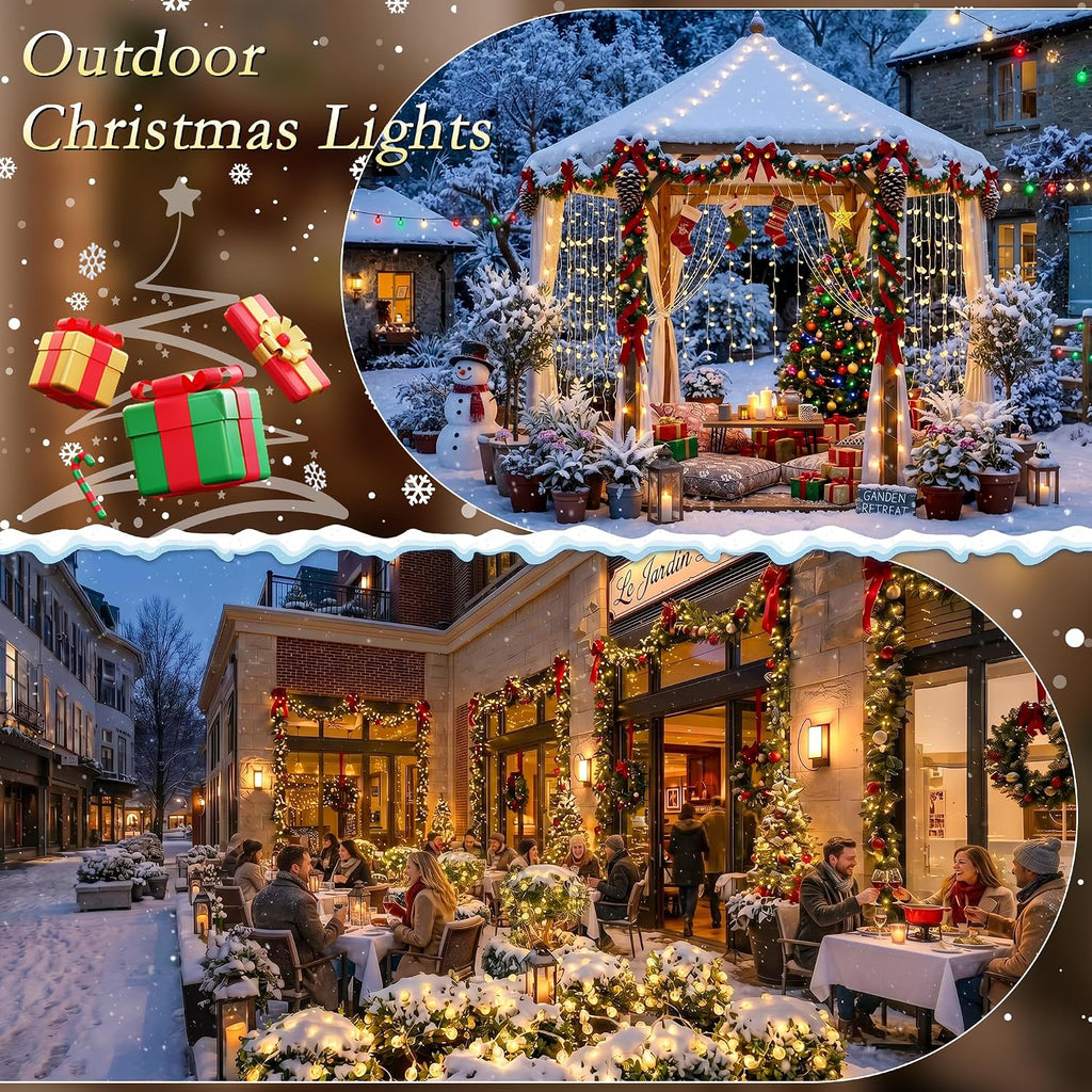 Globe String Lights USB 50FT 100 LED Warm White & Multicolor Changing