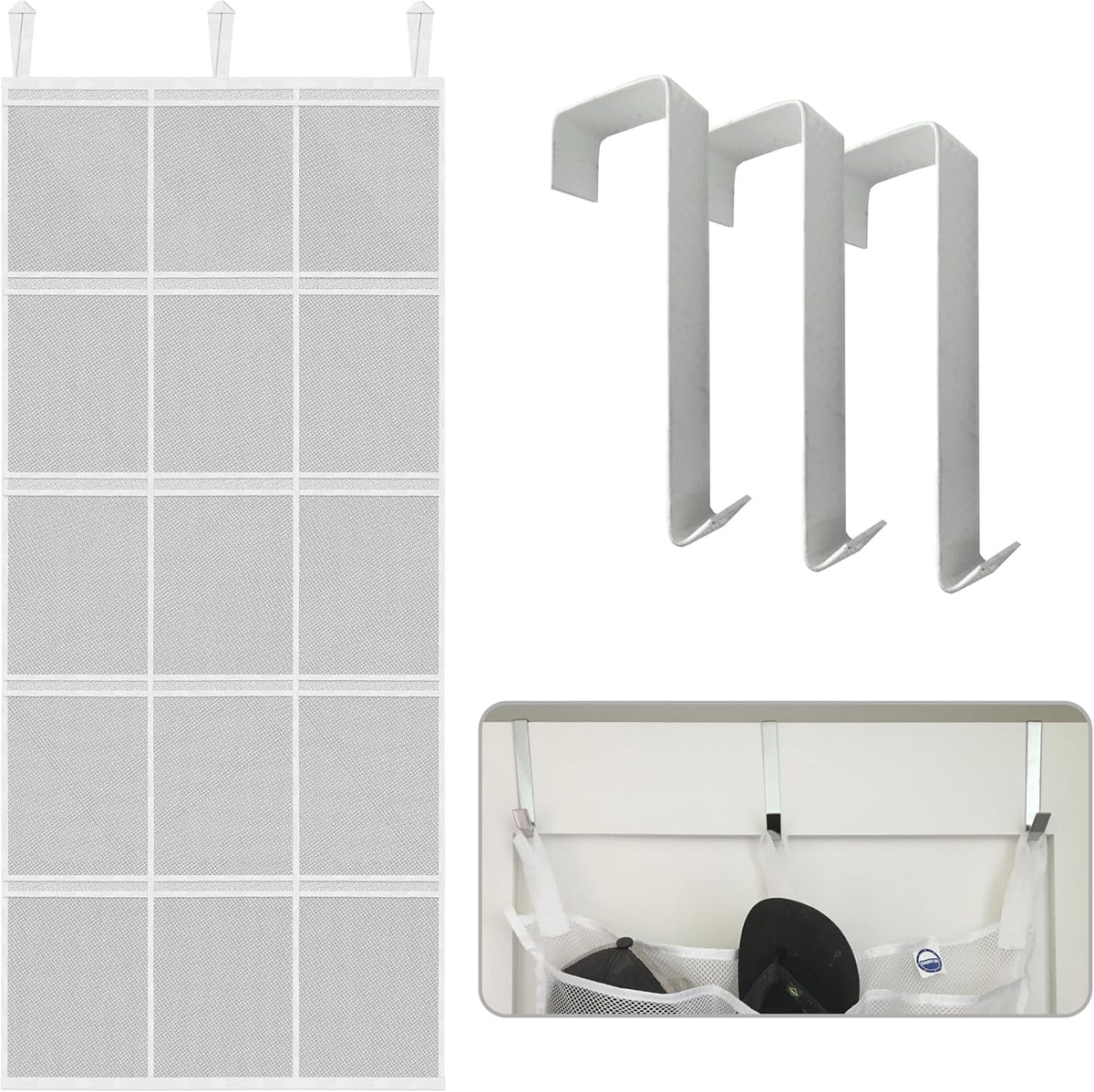 Cruise On Large Mesh Over-the-Door Hanging Organizer, 15 Pocket, 24x60 in